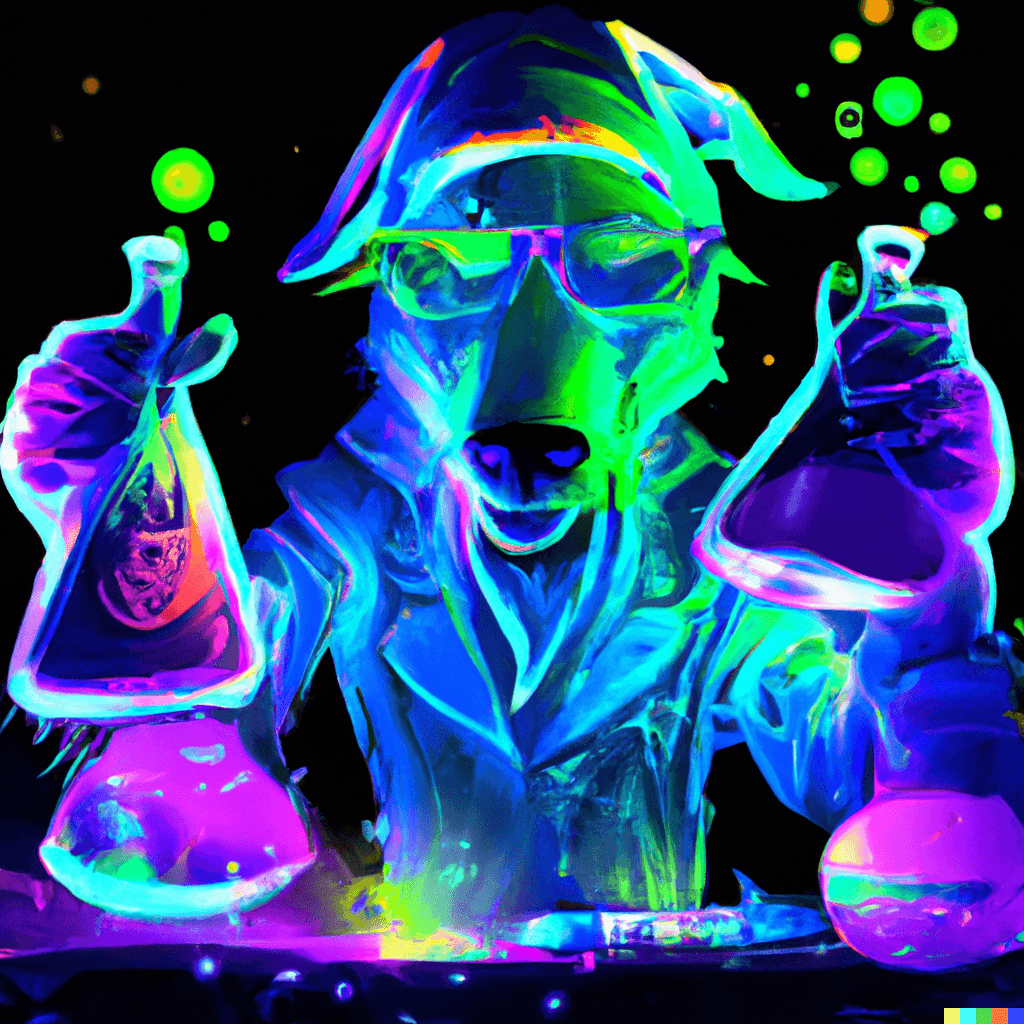 Un k9 haciendo experimentos con catinonas sintéticas.